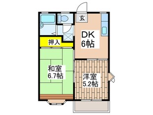 コ－ポヒロ３の物件間取画像